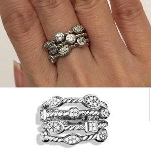 Sterling Silver Confetti Ring 925 - Size 6